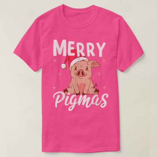 ピグマサンタメリーピグラバークリスマス Tシャツ (デザイン正面)