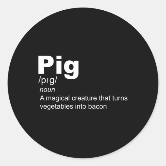 ピグマジカルクリーチャー – Bycon Lover Bbq Pork Grilli ラウンドシール (正面)