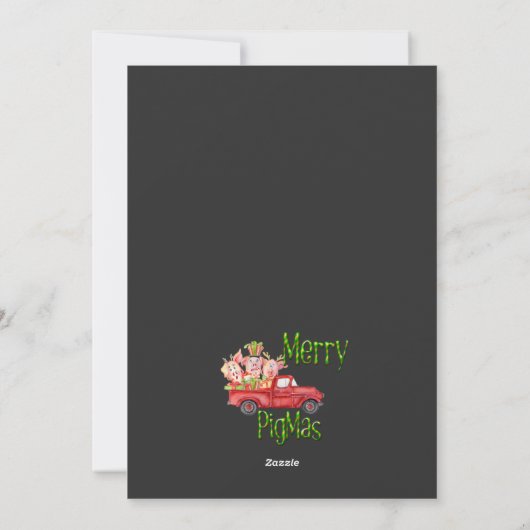 ピグマメリークリスカラフルマス豚好きの贈り物  シーズンカード (裏面)