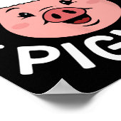 ピグマメリースおもしろいピッグクリスマスサンタピグクリスマスファ ポスター (角)