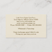 ピグミーのヤギの名刺 名刺 (裏面)