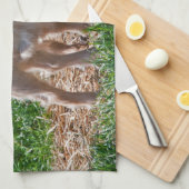 ピグミーのヤギは台所タオルをからかいます キッチンタオル (四つ折り)