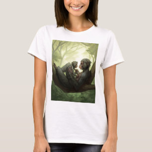 ピグミーチンパンジーの母性愛のTシャツ Tシャツ