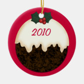 ピグミーヤギのサンタハットクリスマスオーナメント セラミックオーナメント (正面)