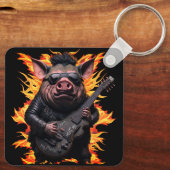 ピグメタルギターIハムロックアンドロールミュージシャンホット キーホルダー (裏面)