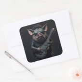 ピグメタルギターIハムロック&転がミュージシャンクール スクエアシール (封筒)