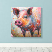 ピグモダンカラフルアート キャンバスプリント (インサイチュ (ウッドフロア))