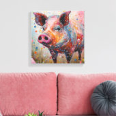ピグモダンカラフルアート キャンバスプリント (インサイチュ (リビング))