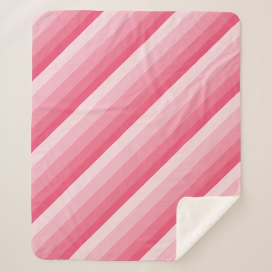 ピグラデーションッストライプク調の対角線 シェルパブランケット (正面)