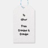 ピグリ飛んでいるスマスギフトラベル ギフトタグ (裏面)