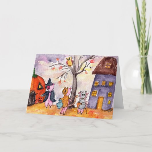 ピグレットトリックまたは治療 カード (正面)