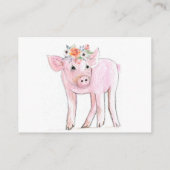 ピグレットピギーファーム動物おむつラッフルベビーシャワー エンクロージャーカード (裏面)