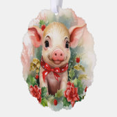 ピグレットベビーピグギフトラベルクリスマスツリー オーナメントカード (左)