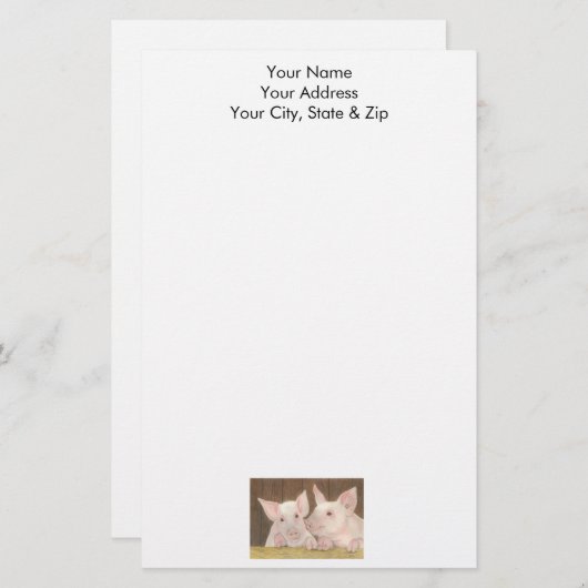 ピグレット 便箋 (正面/裏面)