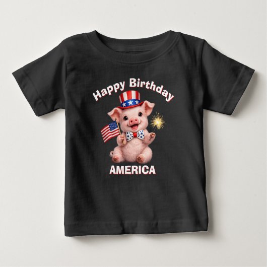 ピグレット (5k) 愛国少年Tシャツ ベビーTシャツ (正面)