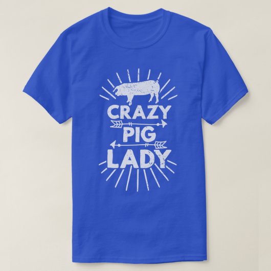 ピグレディ熱狂するファーム農家ピグ恋人 Tシャツ (デザイン正面)