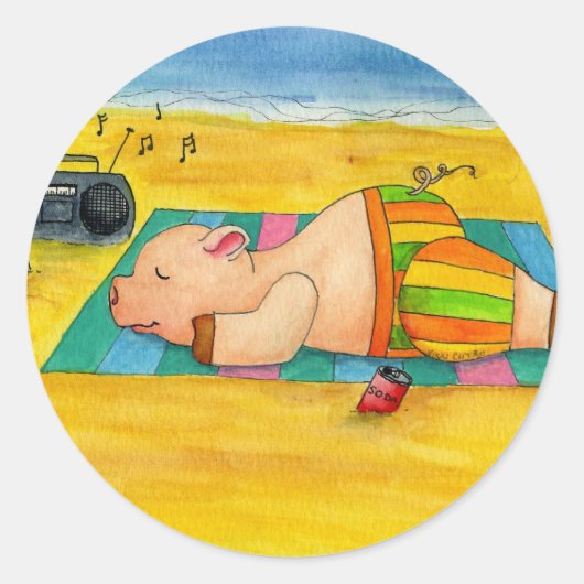 ピグローストステッカー ラウンドシール (正面)