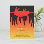 ピグローストフレームBBQフラット招待状 招待状 (スタンド正面)