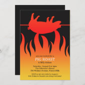 ピグローストフレームBBQフラット招待状 招待状 (正面/裏面)