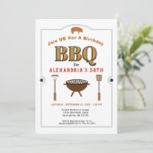 ピグローストBBQバーベキューバースデーパーティー 招待状 (スタンド正面)