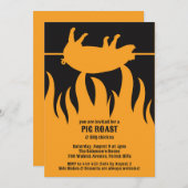 ピグローストBBQフラット招待状 招待状 (正面/裏面)