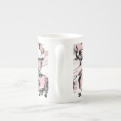 ピグ中国のイヤーオリジナル誕生日モノグラムCマグ ボーンチャイナマグカップ (裏面)