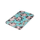 ピグ中国のイヤー誕生日オリジナルスケッチブルーBM バスマット (アングル)