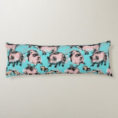 ピグ中国のイヤー誕生日オリジナルスケッチブルーBP ボディピロー (裏面)