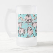 ピグ中国のイヤー誕生日オリジナルモノグラムBFM フロストグラスビールジョッキ (左)