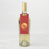 ピグ中国のイヤー赤金ゴールドペーパーカットボトルラベル ボトルネックタグ (ボトル)