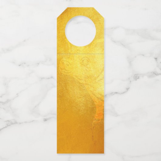 ピグ中国のイヤー赤金ゴールドペーパーカットボトルラベル ボトルネックタグ (裏面)