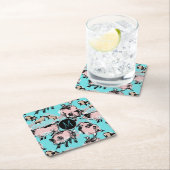 ピグ中国のイヤー2019オリジナルモノグラムBスクエアC スクエアペーパーコースター (インサイチュ)