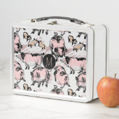 ピグ中国のイヤー〔占星術の〕十二宮図オリジナルモノグラムLB メタルランチボックス (インサイチュ)