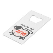 ピグ中国のカードボトルオープン クレジットカード栓抜き (正面アングル)