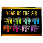 ピグ中国のニューイヤー〔占星術の〕十二宮図誕生日L抱き枕 ラージペーパーバッグ (裏面)