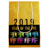 ピグ中国のニューイヤー〔占星術の〕十二宮図誕生日M抱き枕 ミディアムペーパーバッグ (裏面)