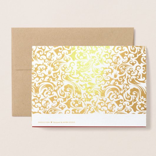 ピグ中国のラグジュアリーフォイルカードの年 箔カード (裏面封筒付き)