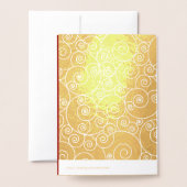 ピグ中国のラグジュアリーフォイル実在カードの年 箔カード (裏面封筒付き)