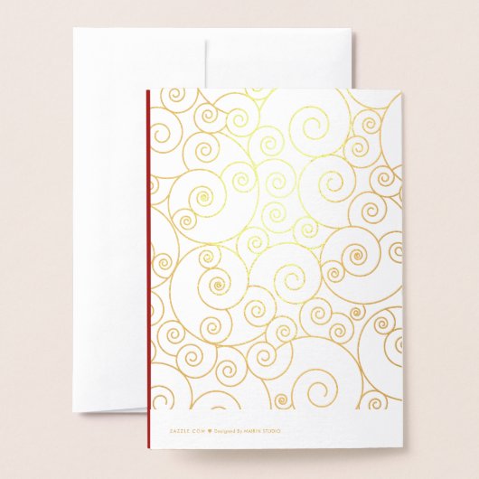 ピグ中国のラグジュアリーフォイル実在カードの年 箔カード (裏面封筒付き)