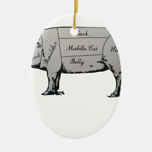 ピグ図 セラミックオーナメント (正面)