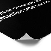 ピグ最高のとベーコン定義のおもしろいギフト ポスター (角)