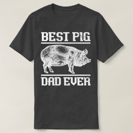 ピグ最高のパパエバーピグ Tシャツ (デザイン正面)