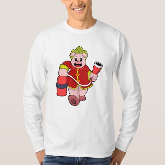 ピグ消防消火器 Tシャツ (正面)