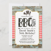 ピグ素朴ローストBBQ 30th誕生日パーティー 招待状 (正面)