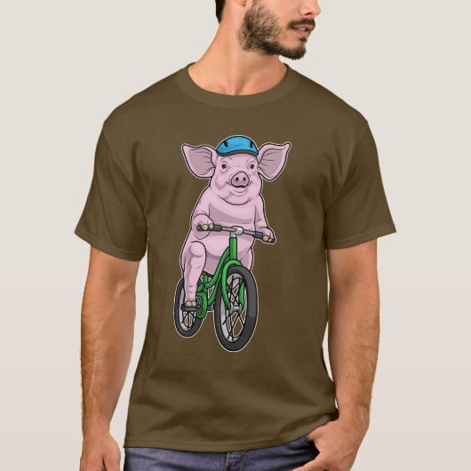 ピグ自転車 Tシャツ (正面)