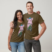 ピグ自転車 Tシャツ (ユニセックス)