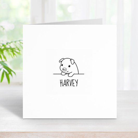 ピグ覗き込み1x1 ラバースタンプ