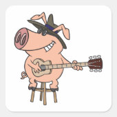 ピグ遊の青 スクエアシール (正面)