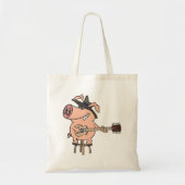 ピグ遊の青 トートバッグ (正面)