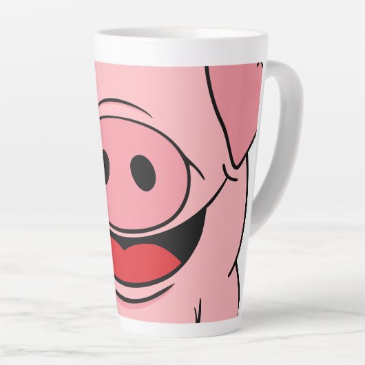 ピグ顔 カフェラテマグ (右アングル)